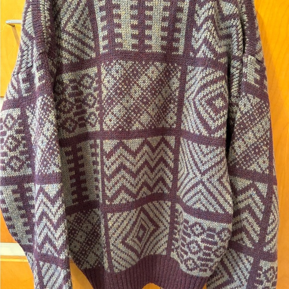 Vintage EMS Geometric Patterned Sweater Men’s Large Wool - Picture 2 of 6